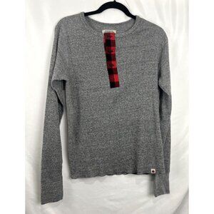 Stanfield's Heritage Grey Cotton-Blend Waffle Knit Shirt Men's Size S
